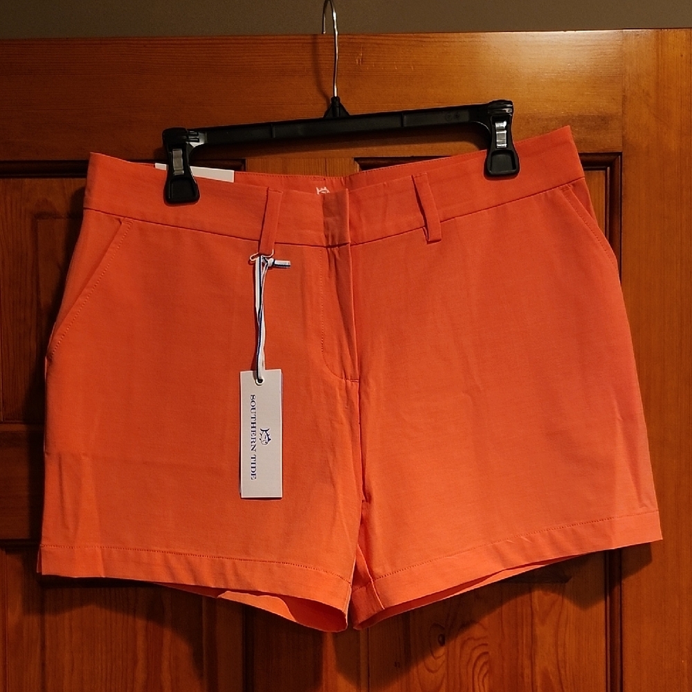 Southern Tide Coral Shorts Tailored Cotton Blend